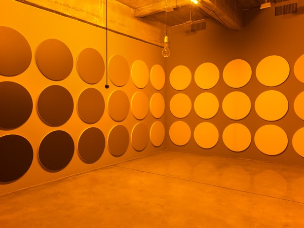 Image of Eliasson, monochrome room installation