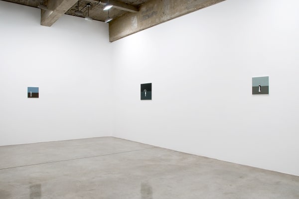 Installation view of Rita Lundqvist small paintings