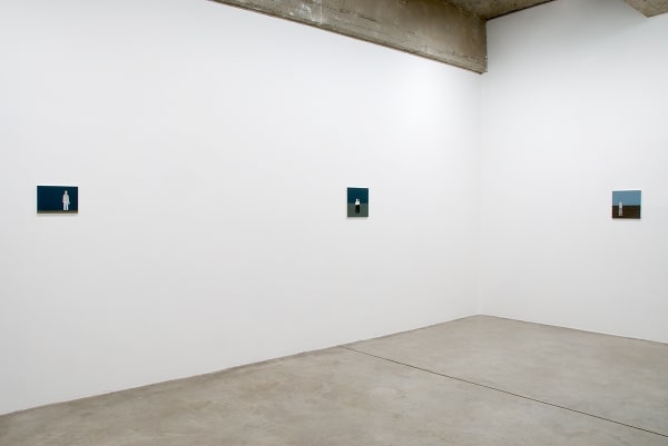 Installation view of Rita Lundqvist small paintings