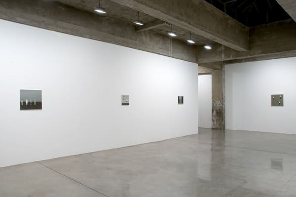 Installation view of Rita Lundqvist small paintings