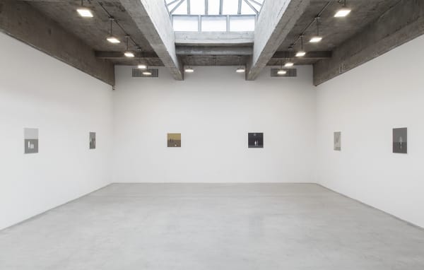 Installation view of Rita Lundqvist small paintings