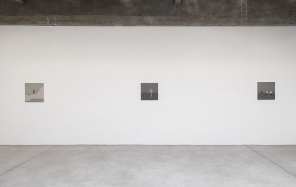 Installation view of Rita Lundqvist small paintings