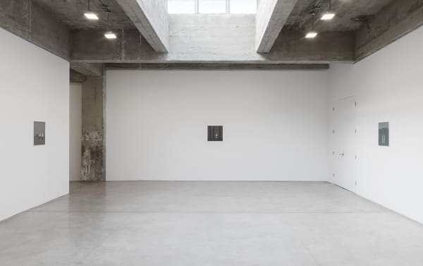 Installation view of Rita Lundqvist small paintings