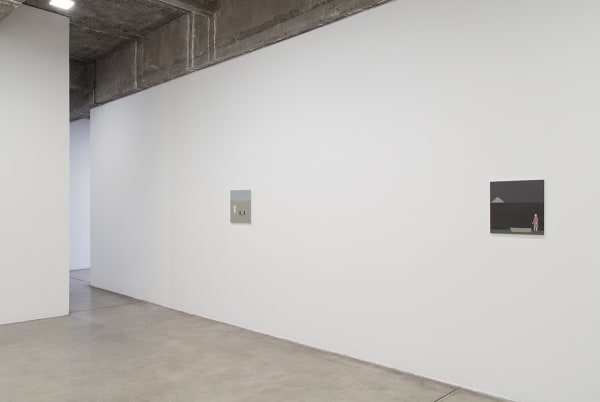 Installation view of Rita Lundqvist small paintings