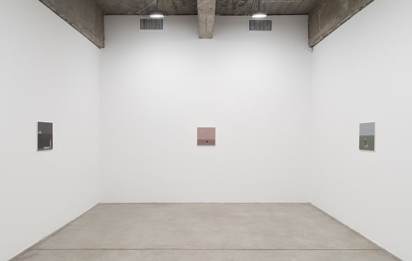 Installation view of Rita Lundqvist small paintings