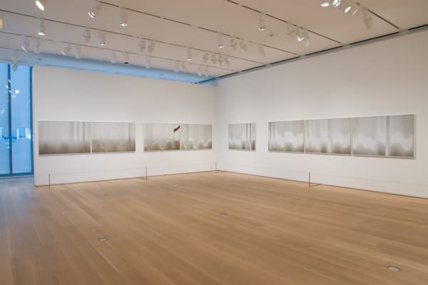 Uta Barth installation at AIC, to draw with light series