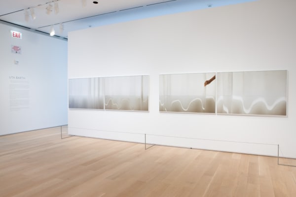Uta Barth installation at AIC, to draw with light series