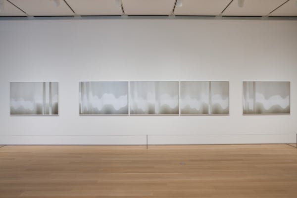 Uta Barth installation at AIC, to draw with light series