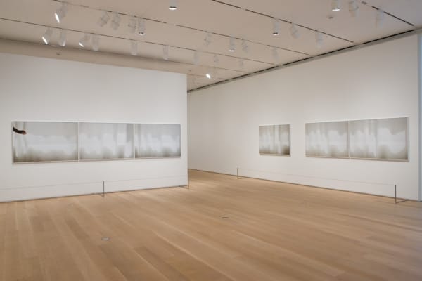 Uta Barth installation at AIC, to draw with light series