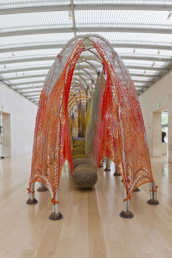 Ernesto Neto crochet structure entrance