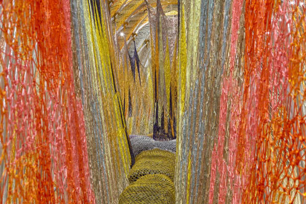 Ernesto Neto crochet structure inside
