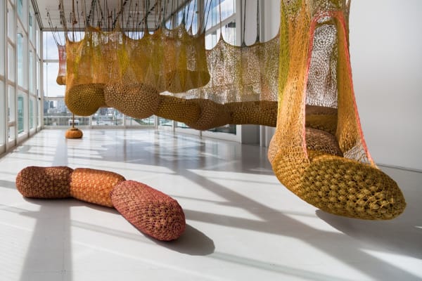 Ernesto Neto crochet hanging walkway