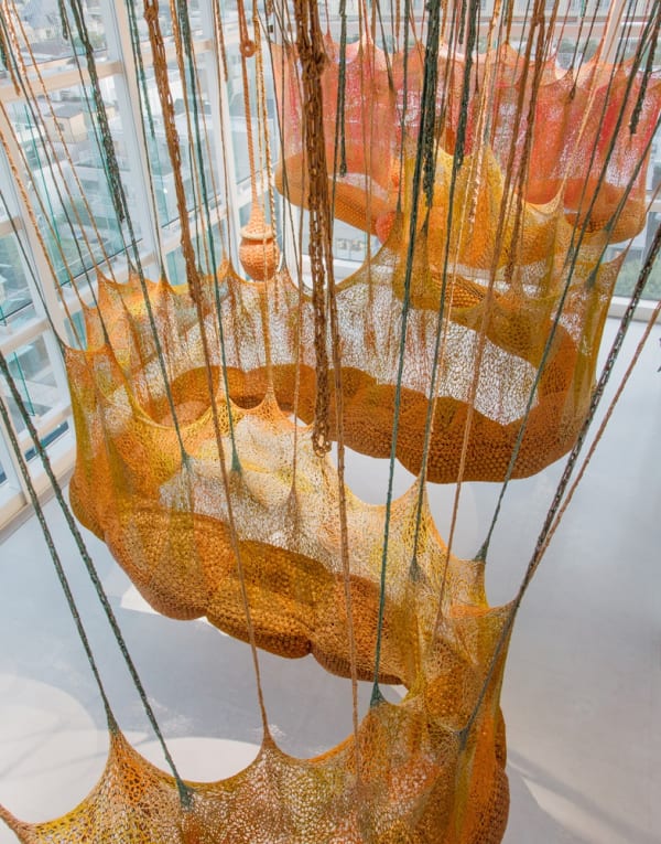 Ernesto Neto crochet hanging walkway