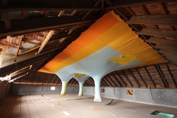 Ernesto Neto hanging fabric sculpture