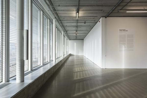 Installation view with speakers