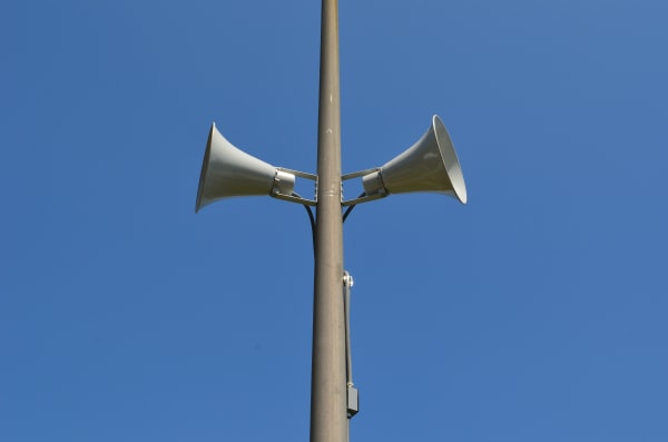 Susan Philipsz speakers at Governor's island