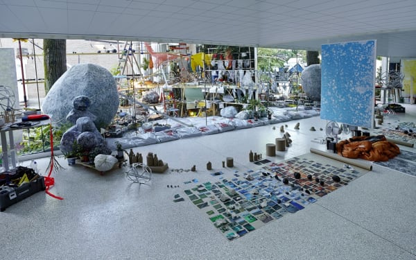 Image of Sze installation, studio set up