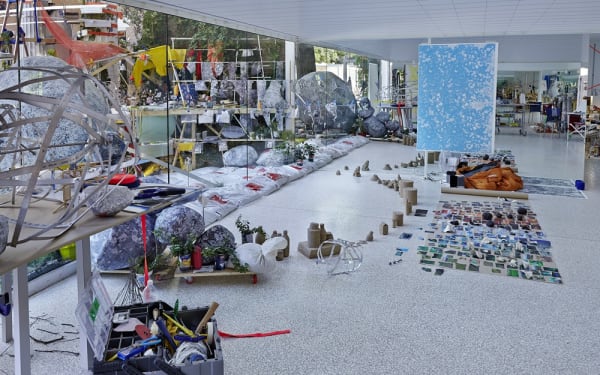 Image of Sze installation, studio set up