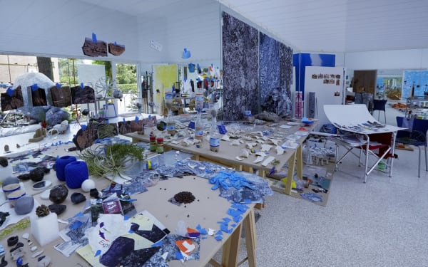 Image of Sze installation, studio set up