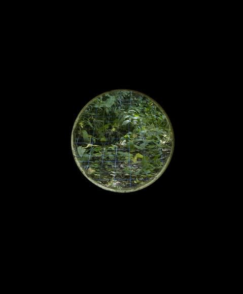 Image of Sze installation, hole in wall