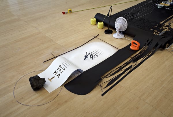 Image of a sculpture with laser cut materials