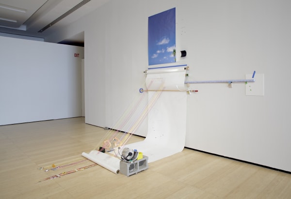 Image of a sculpture made of paper and object materials