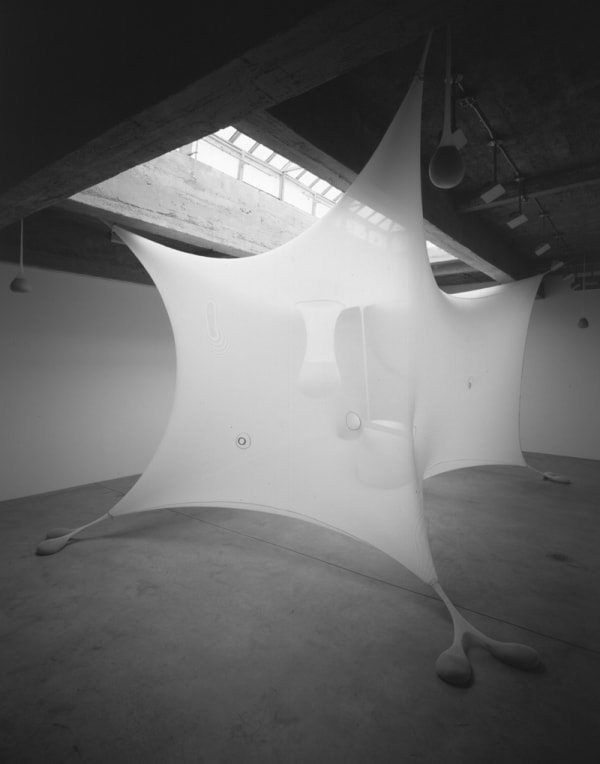 Ernesto Neto installation view of fabric transparent room