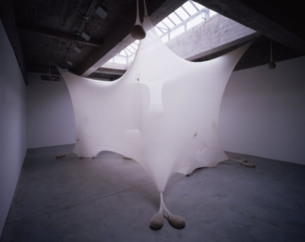 Ernesto Neto installation view of fabric transparent room