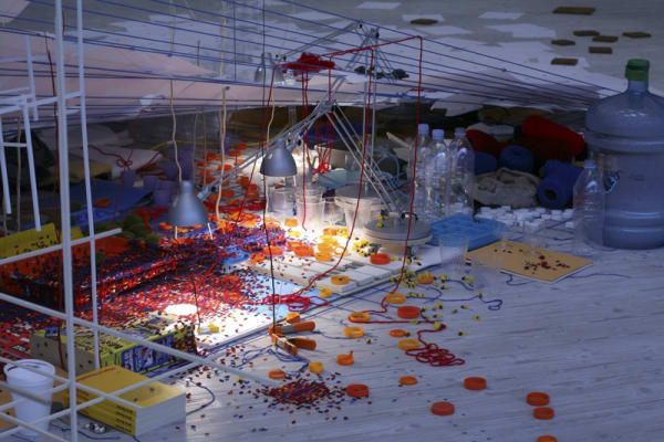 Image of a Sarah Sze sculptural installation