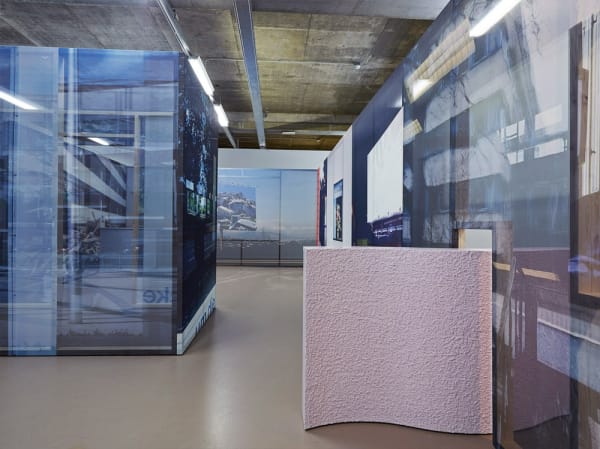 Image of installation image of Sabine Hornig structure with transparent panels