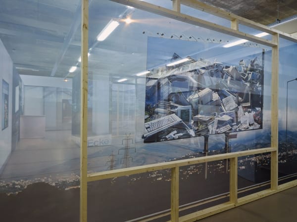 Image of installation image of Sabine Hornig structure with transparent panels