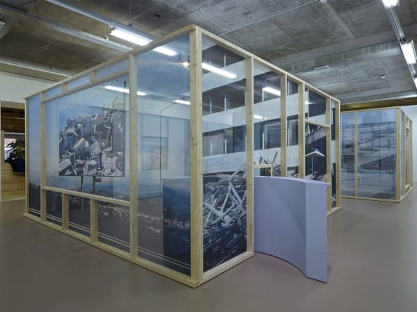 Image of installation image of Sabine Hornig structure with transparent panels