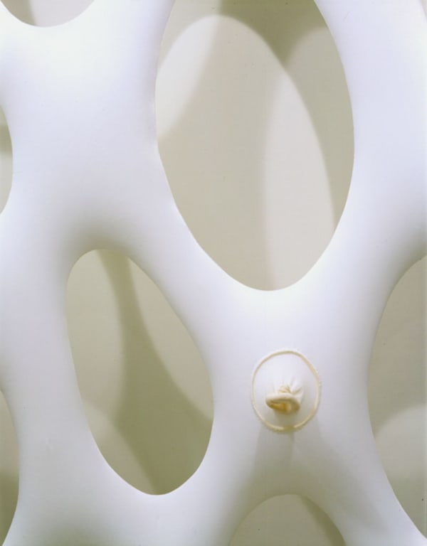 fabric walls lining the gallery