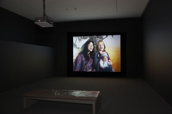 Installation view of Phil Collins video