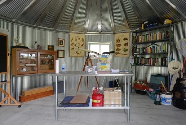 Image of Mark Dion follies at Storm King, inside