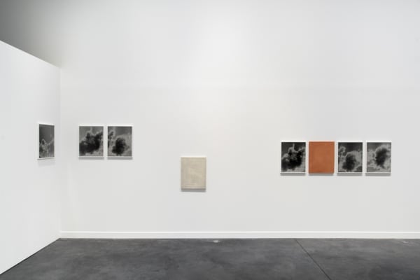Image of Lisa Oppenheim photographs installation with smoke series