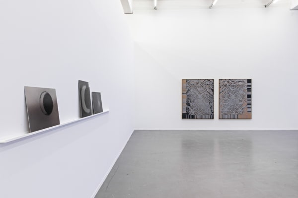 Image of Lisa Oppenheim photographs installation of moons
