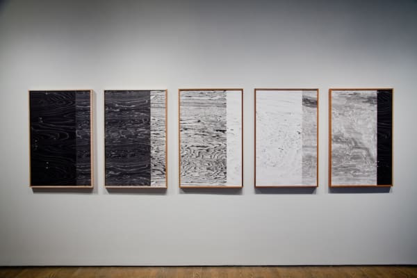 Installation view of Lisa Oppenheim exhibition, photographs