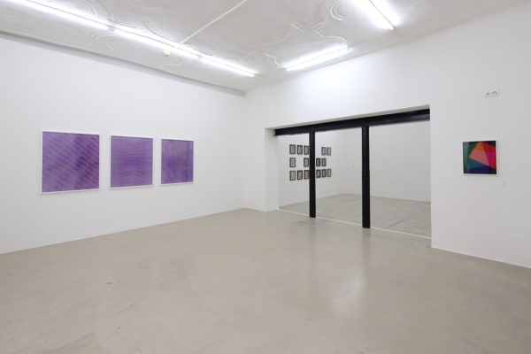 Installation image of Lisa Oppenheim projections