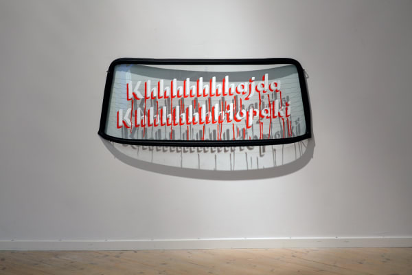 Image of an installation view of Slavs and Tatars