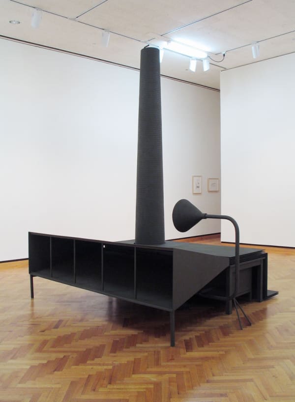 image of Mark Manders sculptures of factory