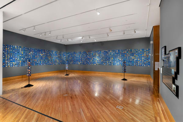 image of Liu Shiyuan installation view, postcard installation