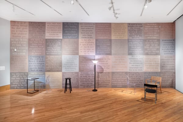 image of Liu Shiyuan installation view, carpet installation with furniture