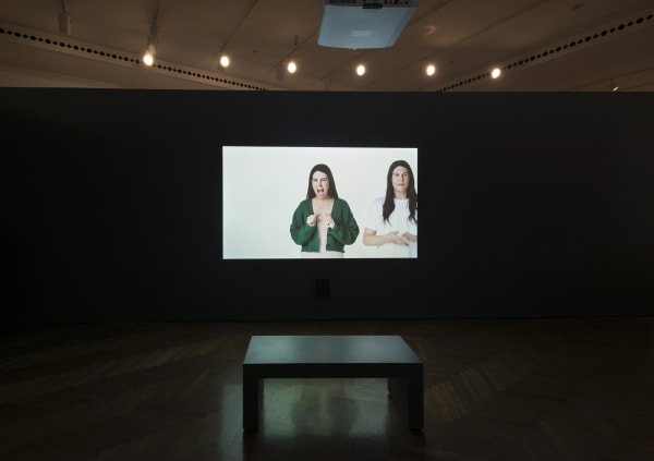 Image of Wearing video installation, still image