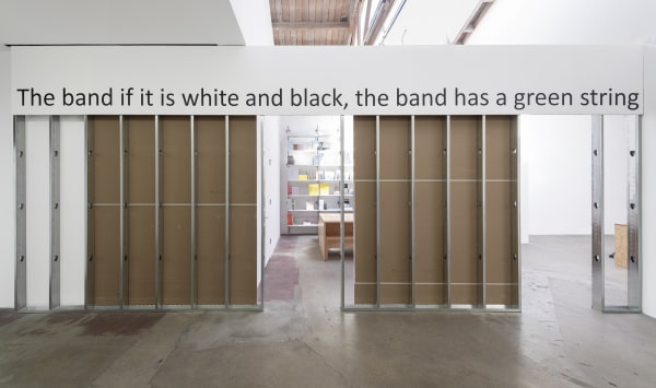 Haim Steinbach wall text