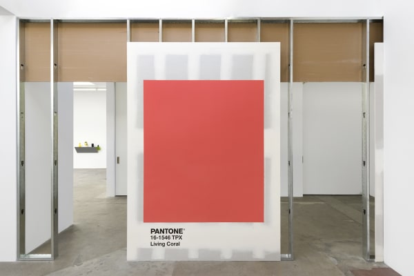 Haim Steinbach installation view pantone wall