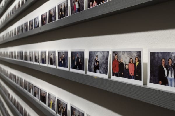 rows of Gillian Wearing polaroids
