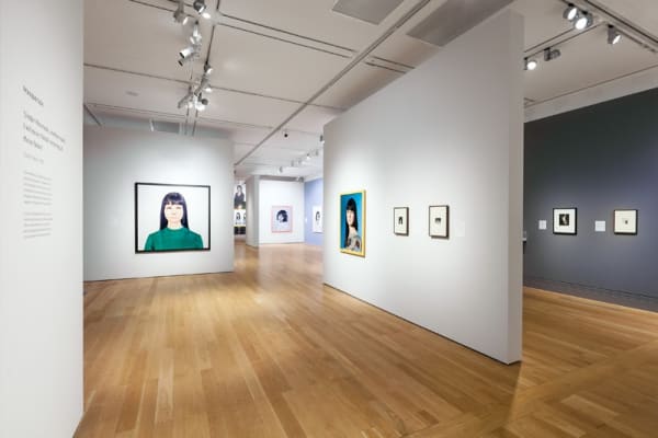 Installation view of Gillian Wearing at National Portrait Gallery, family portrait phtographs