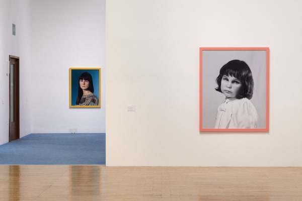 Installation view of Gillian Wearing at Whitechapel Gallery, London, me as family series of photographs