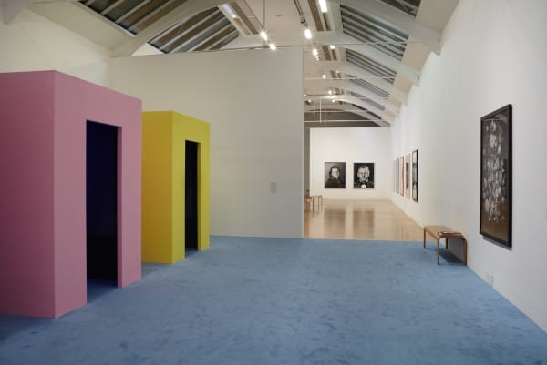 Installation view of Gillian Wearing at Whitechapel Gallery, London, video booths